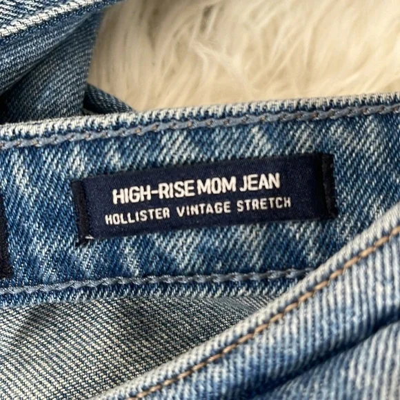 HOLLISTER High-Rise Mom Denim Jean Vintage Stretch Size  3R - Picture 9 of 11